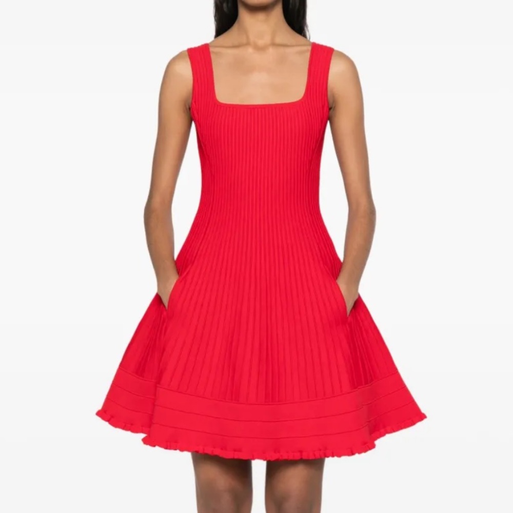 Maje Vibrant Red Knit Mini Dress
